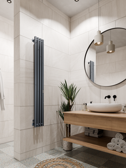 Полотенцесушитель электрический серый графит вертикальный Marco PRO 4 150 x 18