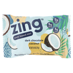 Zing Bars, мини-батончики на растительной основе, темный шоколад с кокосом в миндальной пасте, 18 батончиков по 24 г (0,84 унции)