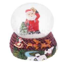 GAEM Фигурка декор в стекл шаре "Дед Мороз/Снеговик/Мишка/Олень", D 4,5 см, L5 W5 H6 см, 4в.