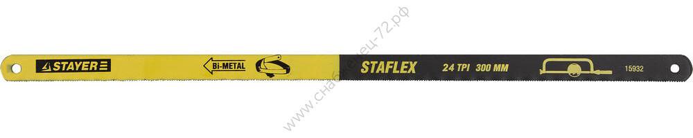 STAYER ″PROFI″ ″STAYER-FLEX″ 24 TPI, 300 мм, 10 шт, Биметаллическое полотно по металлу (15932-S10)