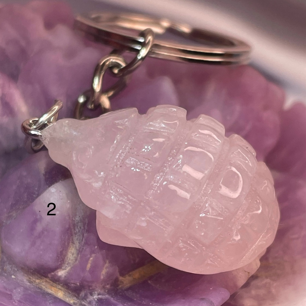 46824 Розовый кварц Брелок Еж фигурка 27мм