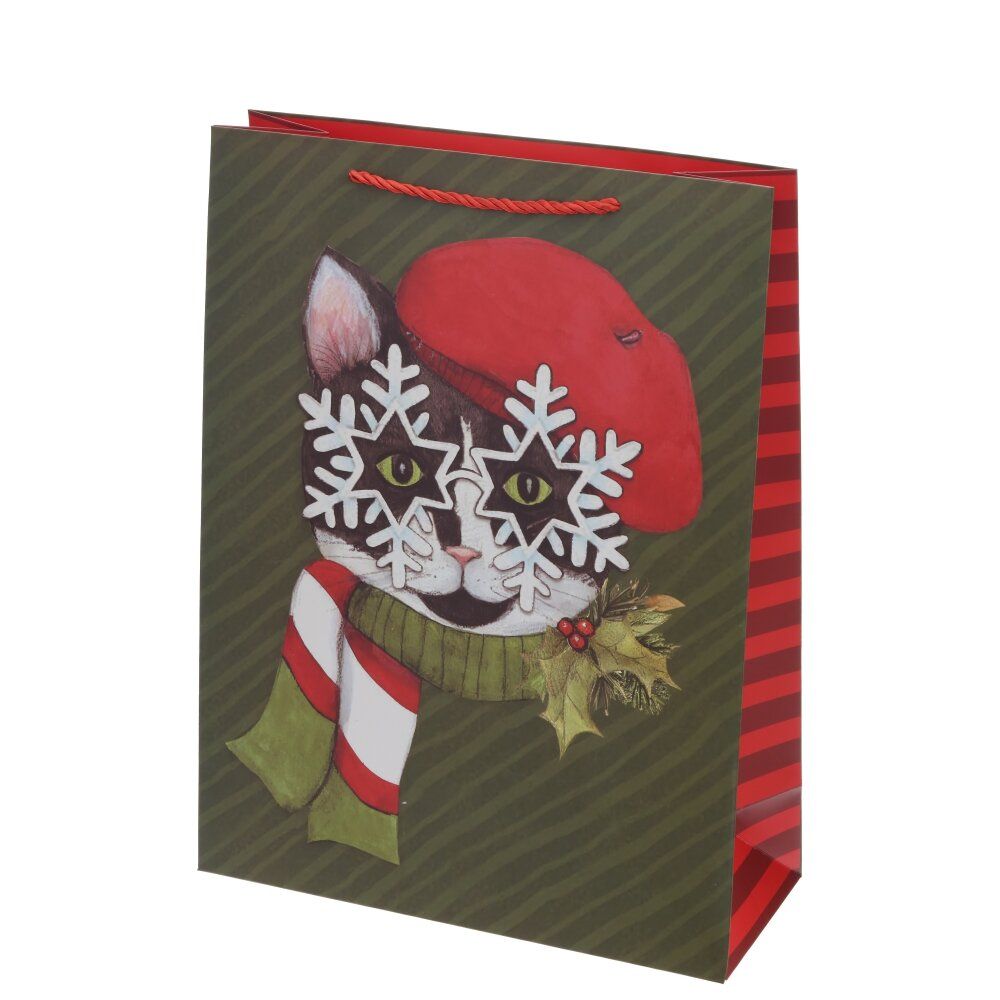 GAEM Пакет подарочный L (бумага 210г/м2, блок 12шт), L30 W12 H40 см, 4в.