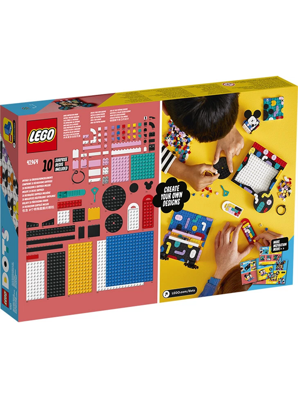 Конструктор Лего Дотс Микки и Минни Маус возвращаются в школу 41964 | LEGO DOTS Mickey Mouse Minnie Mouse 669 деталей 6+
