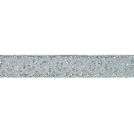 Лента жаккардовая 16 мм "Gamma"  отделочная, цв.серебро