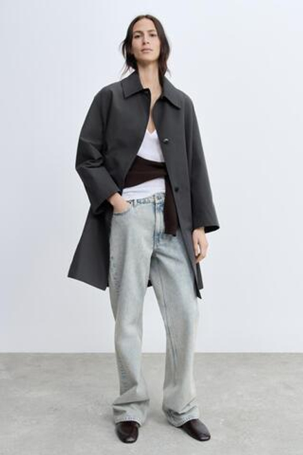 ZARA ТРЕНЧ В СТИЛЕ МИНИМАЛИЗМА — ZW COLLECTION, МАРЕНГО С МЕЛАНЖЕВЫМ ЭФФЕКТОМ