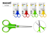 Ножницы 15,5см. "Classic" лезвия из нерж.стали, пласт.ручки с эргономичными вставками, 4 цвета, блистер (