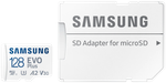 Карта памяти Samsung EVO Plus microSDXC 128 ГБ Class 10, V30, A2, UHS-I U3, R 130 МБ/с, адаптер на SD