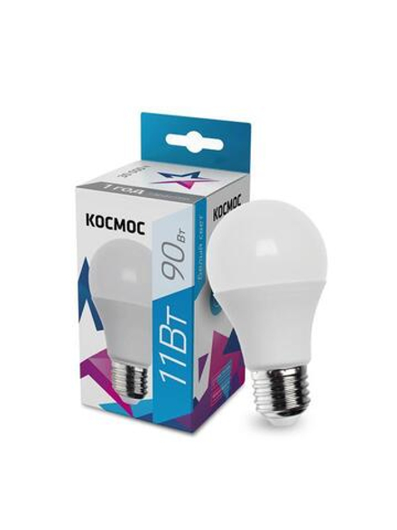 Лампа светодиодная A60 11Вт 4500К E27 220В КОСМОС LkecLED11wA60E2745