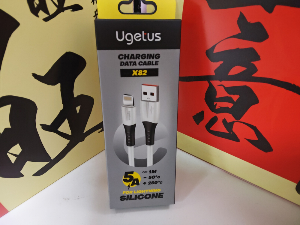 USB Кабель X82 Lightning 5A силиконовый 1000mm (White) 10pcs