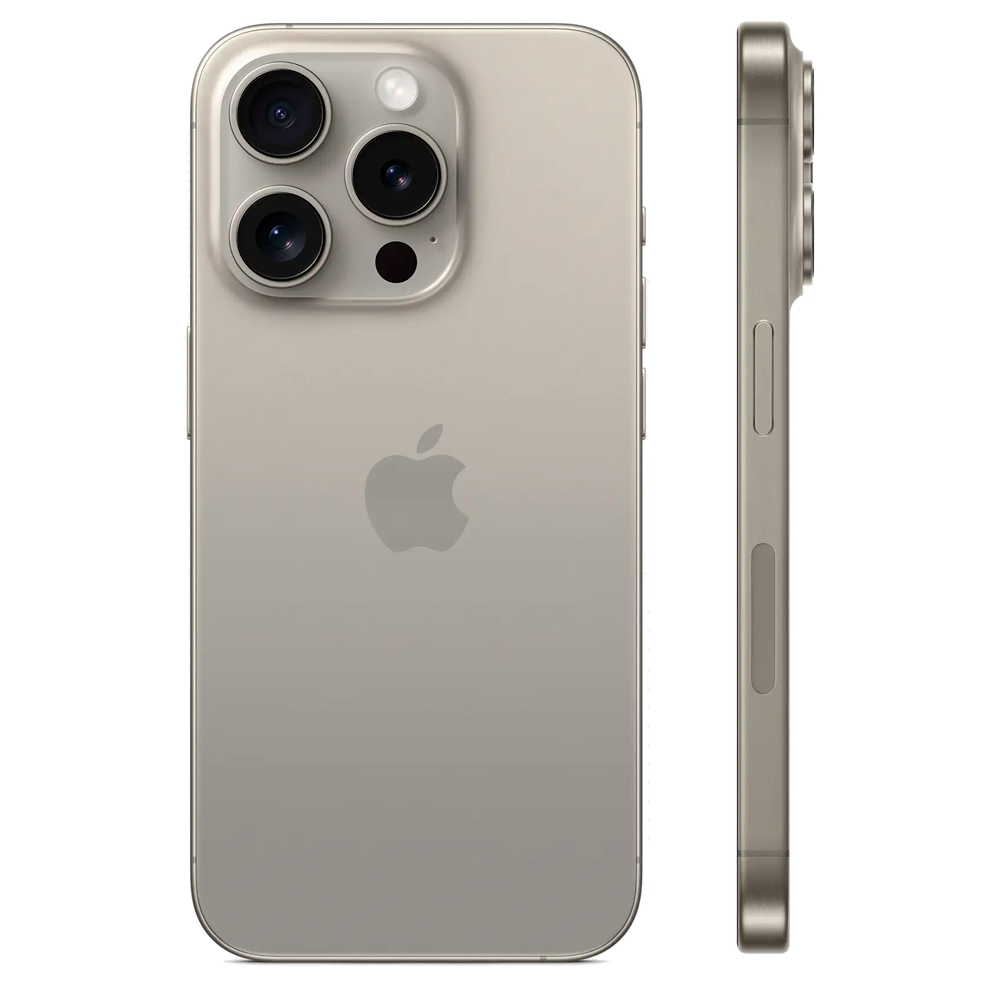 Смартфон Apple iPhone 15 Pro 512GB eSIM, Natural Titanium (Серый)