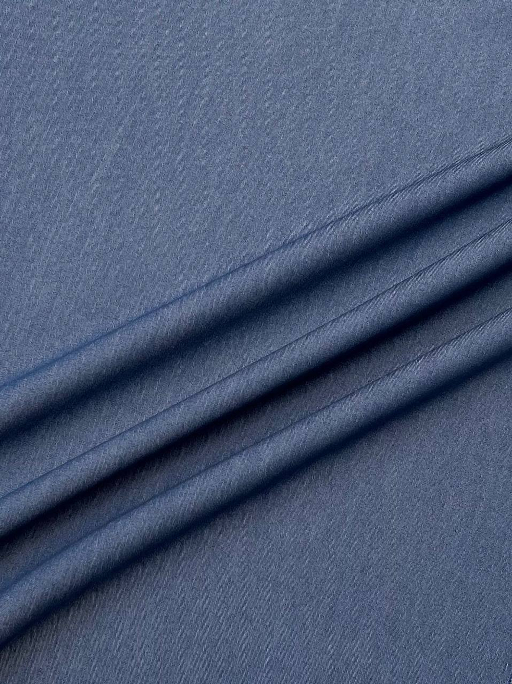 Вискоза с хлопком, п/э и эластаном MSGM темно-голубая