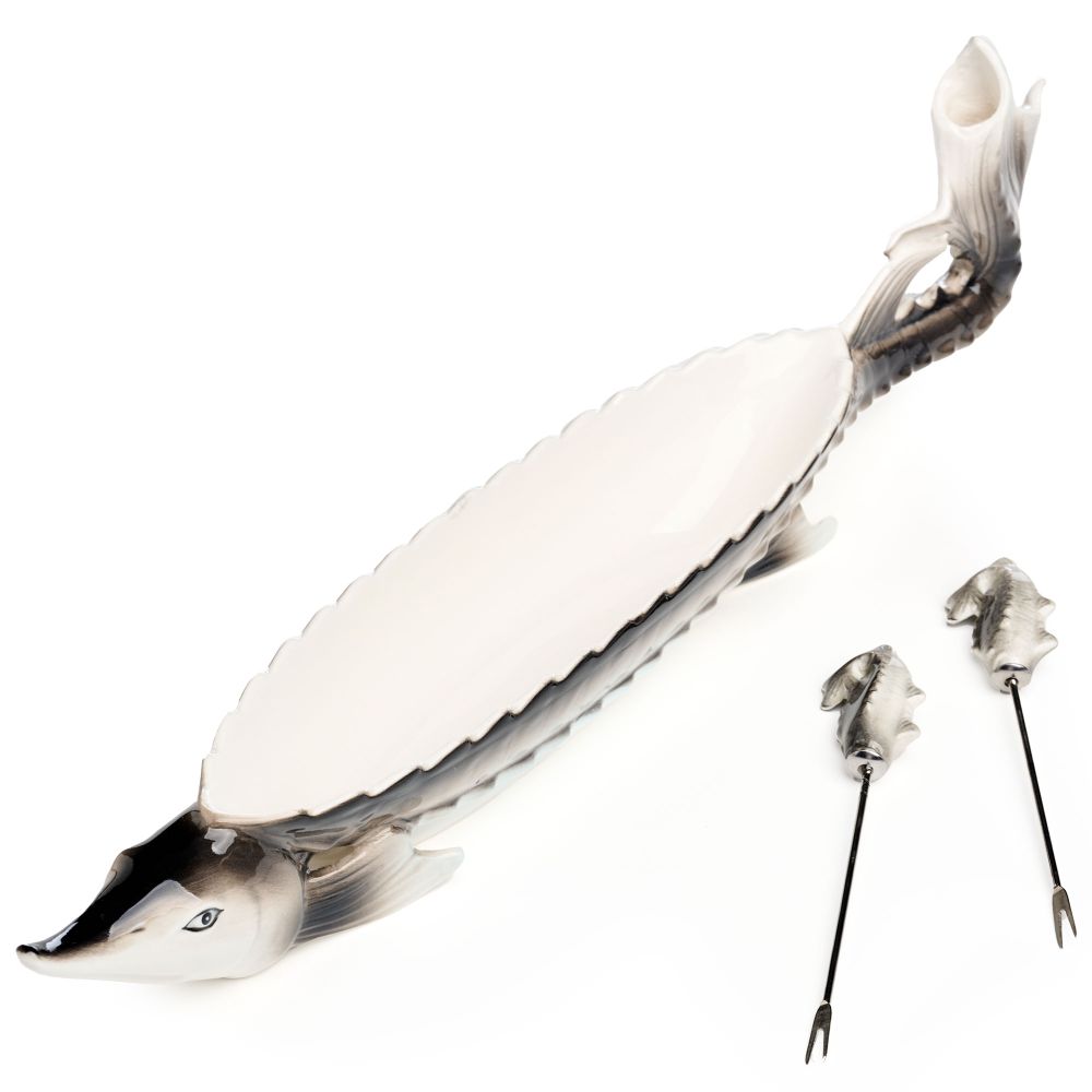 БЛЮДО LEFARD "ОСЁТР" 32*8,5*5,5 СМ, 2 ВИЛОЧКИ (КОР=26ШТ.)