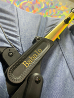 Коляска прогулочная Babalo 2022 Синий текстиль на золотой раме с сумкой