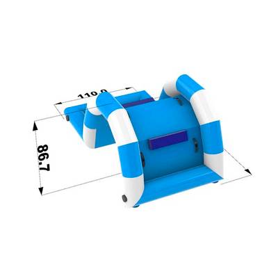 Надувная лестница для бассейна из ПВХ с бассейном, синий, 1,82*1,1*0,87 м