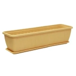 Балконный ящик АЛИЦИЯ 800мм с поддоном Белая Глина 0,155,8х0,185м