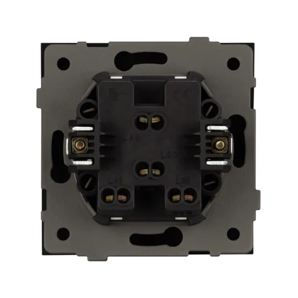 Механизм выключателя двухклавишный непроходной SWT-TENDO-MK02-PL-GR (230V, 10A) (Arlight, -) 054060