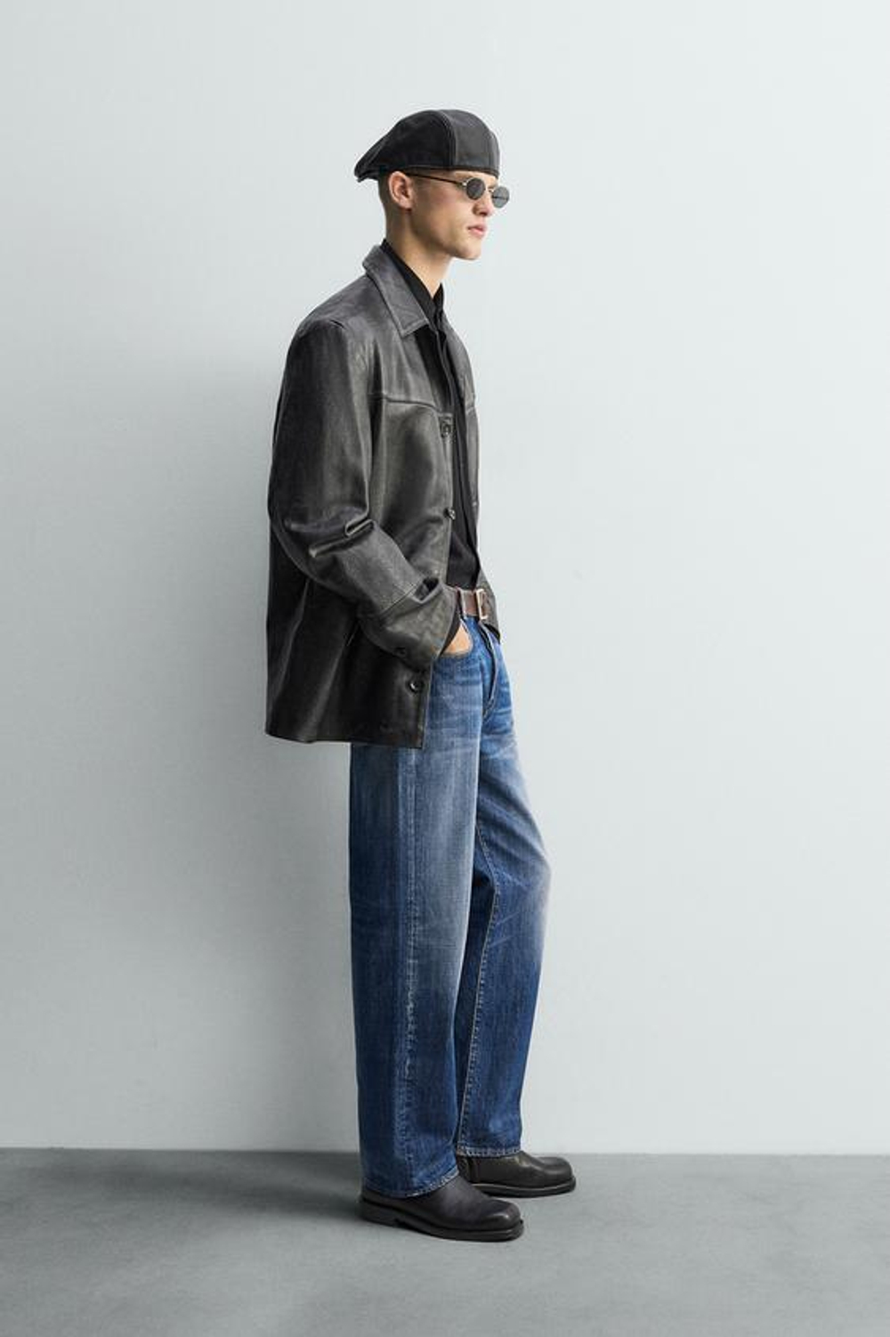 ZARA ДЖИНСЫ ПРЯМОГО КРОЯ ДЛИНОЙ ДО ЩИКОЛОТКИ - LIMITED EDITION, ВЫЦВЕТШИЙ СИНИЙ