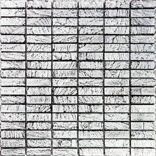 FDC-10 Итальянская мозаика мрамор Skalini Fire dance серебряный прямоугольник