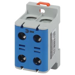 Клемма силовая вводная КСВ ЭРА NO-224-141 двойная KE67.2 16-95 мм2 синяя N | Клеммы силовые вводные КСВ, КВМ