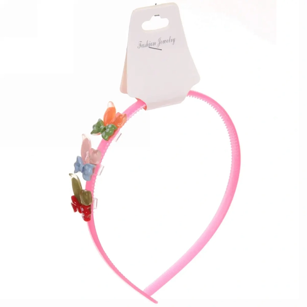 Ободок для волос детский на блистере «MiMi Boom - Ушки», микс 6 цветов, 0,5см