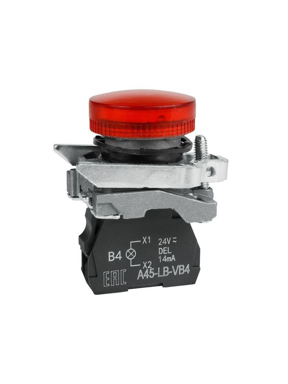Лампа сигнальная OptiSignal D22 C4-L-B4 красн. металл 24VAC/DC XB4BVB4 КЭАЗ 332177