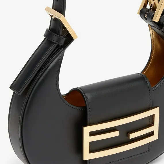 Сумка-хобо Fendi Cookie маленького формата черный