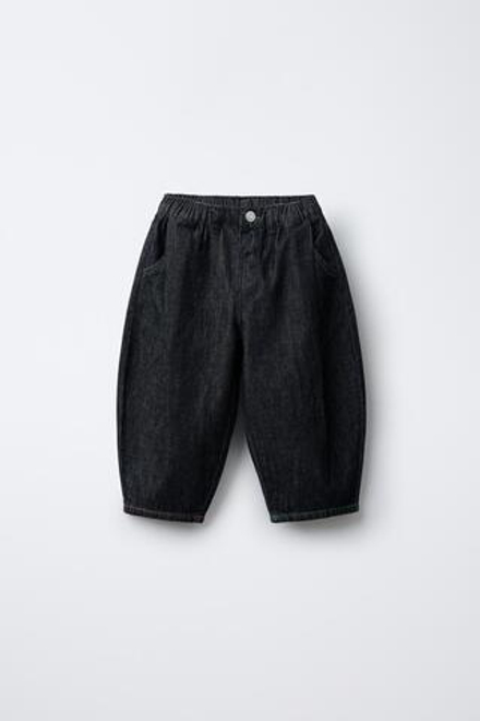 ZARA ДЖИНСОВЫЕ БРЮКИ-БАНАНЫ, СИНИЙ/ИНДИГО
