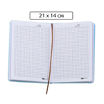 Записная книжка Basir на резинке, формат А5, переплет из кожзама, рисунок - голография, 20*14 см, 100 листов, 4 цвета ассорти