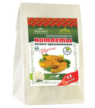 Котлеты из белой кукурузы с чесноком и специями 230г