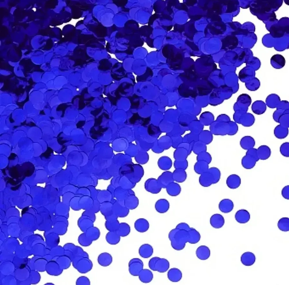 Латексный шар с мелким синим конфетти, 36 см