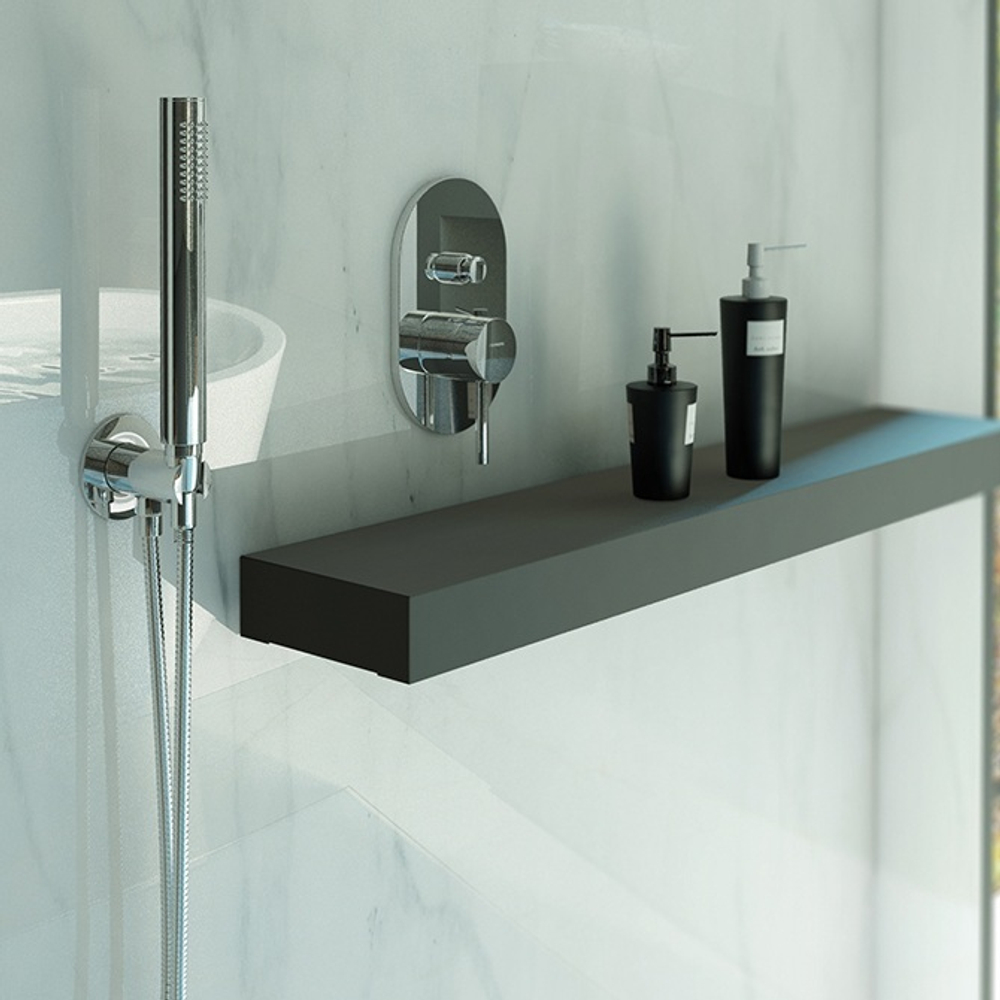 Steinberg Серия 100 Настенный держатель с интегрир. подсоединением шланга, хром 100 1667