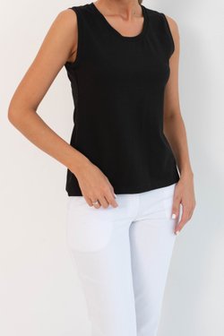 Майка черная из хлопка