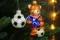 Набор украшений Медвежонок футболист 2 шт., стекло, Витус (62183)