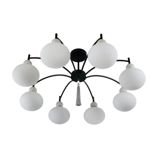 8273/8C NEOCLASSI черный/серый/белый, металл/керамика/стекло Люстра потолочная Е14 8*40W 220V GLORIYA