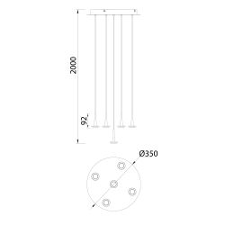 8932 Люстра подвесная БЕЗ плафонов (5) ANDROMEDA