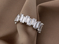 Кольцо "Crystalrain"с прозрачными кристаллами, 6,3мм