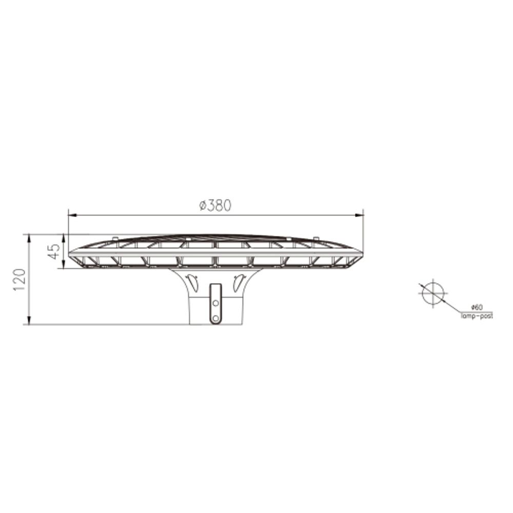 Светильник светодиодный садово-парковый ЭРА SPP-506-0-30K-060 60Вт 6000лм 3000K IP65 КСС Д черный | Садово-парковые светильники