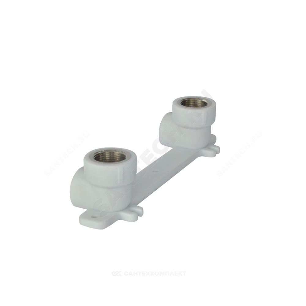 Планка монтажная PP-R белая Дн 25х3/4" ВР под смеситель с водорозетками PRO VALFEX 10124325-PRO