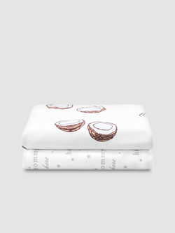 Сет из 2х пелёнок Кокосы/Hello mommy