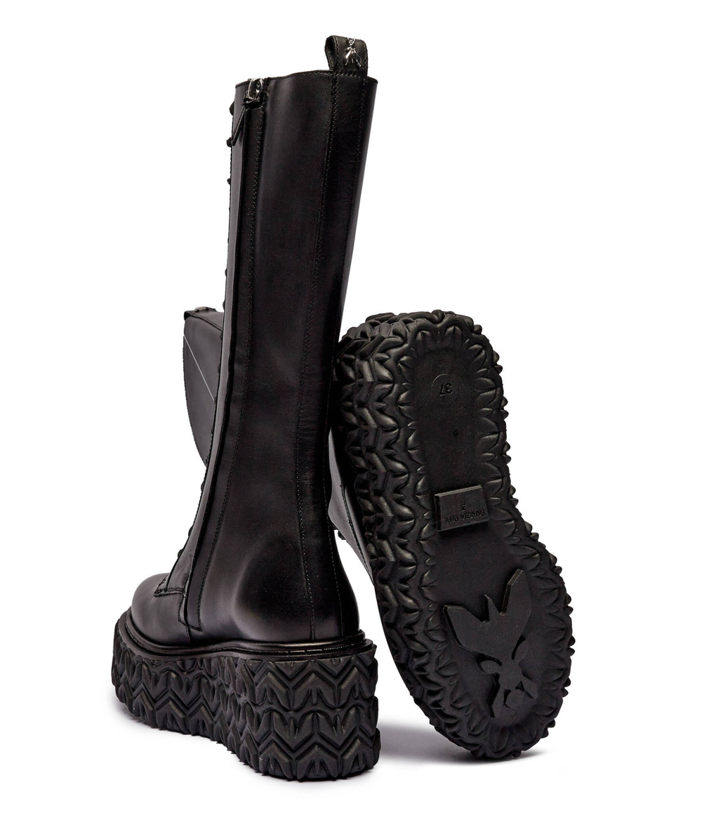Кожаные сапоги-казаки Patrizia Pepe - черный(8Y0103 L078)