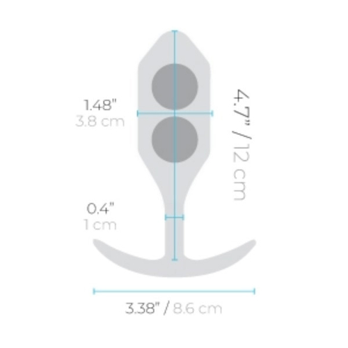 Оранжевая анальная пробка для ношения 12,7см b-Vibe Snug Plug 3 BV-009-ORG