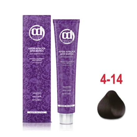4/14 краска с витамином С для волос, средне-коричневый сандре бежевый 100 мл
