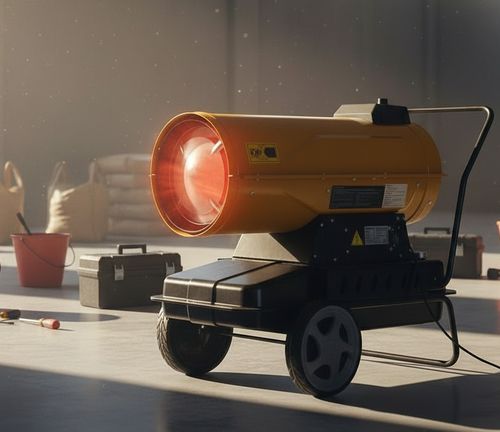 Тепловая пушка дизельная OURMASTER D 150 - прямого нагрева / 50 кВт / промышленная