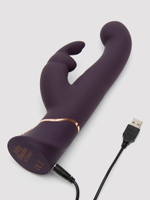 Фиолетовый вибратор-кролик Greedy Girl G-Spot Stroker Rabbit Vibrator - 24,1 см.