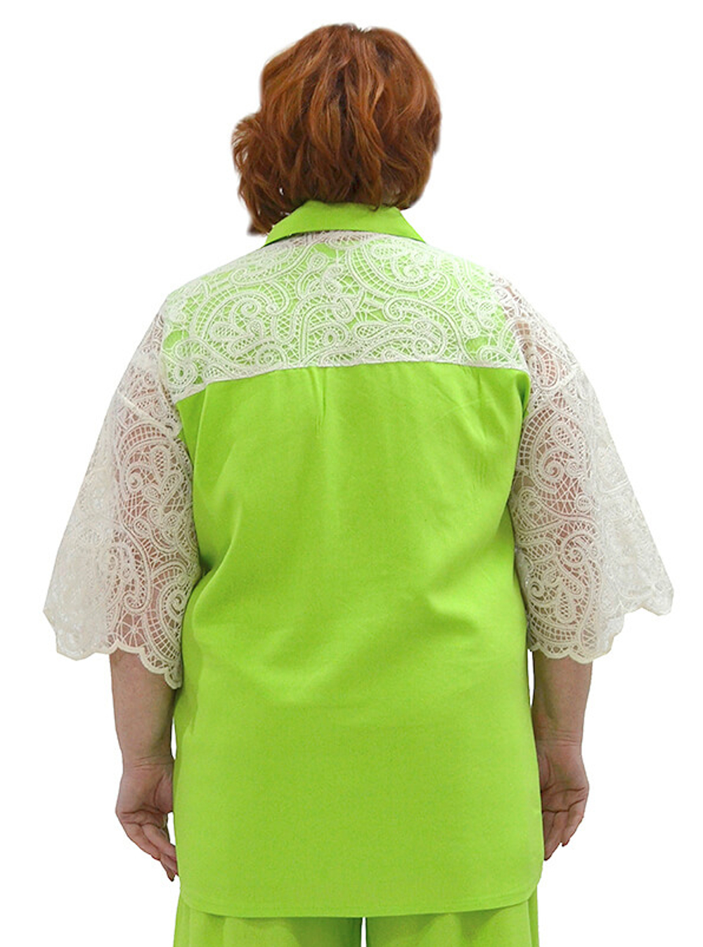 Жакет-рубашка с кружевом Лайм