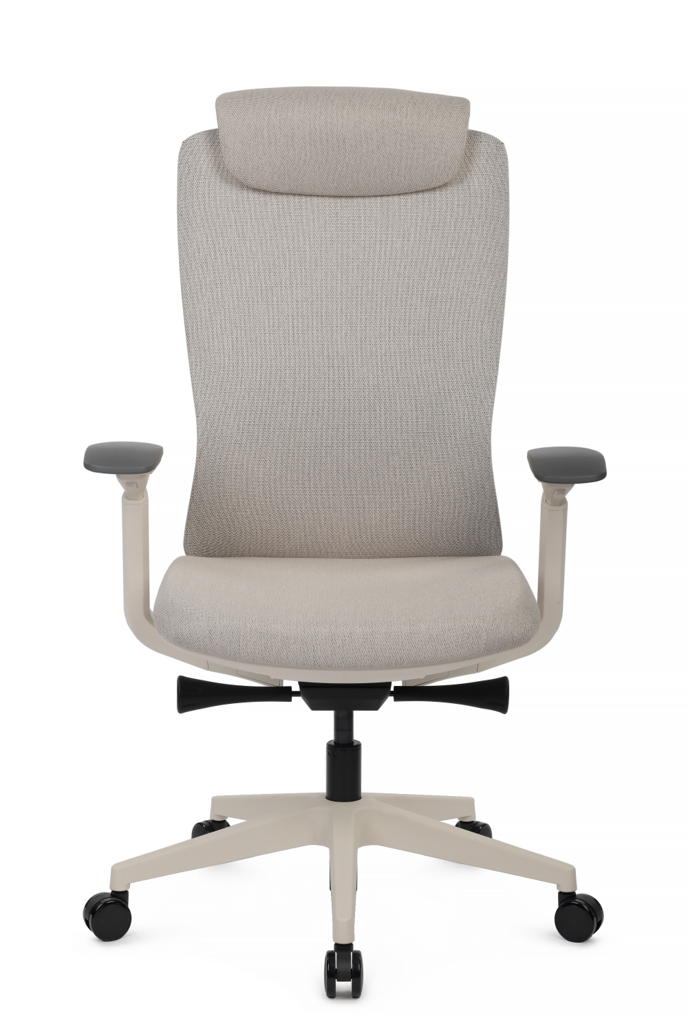 Кресло Riva Гемини EGE-002AW Белый пластик/Светло-бежевый