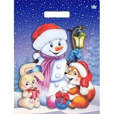 Пакет ПЭ с вырубной ручкой 40*31см «Веселые друзья» Тико