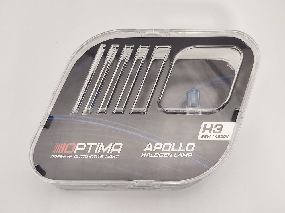 Галогенные лампы Optima Apollo H3 White 4500K, комплект 2 лампы