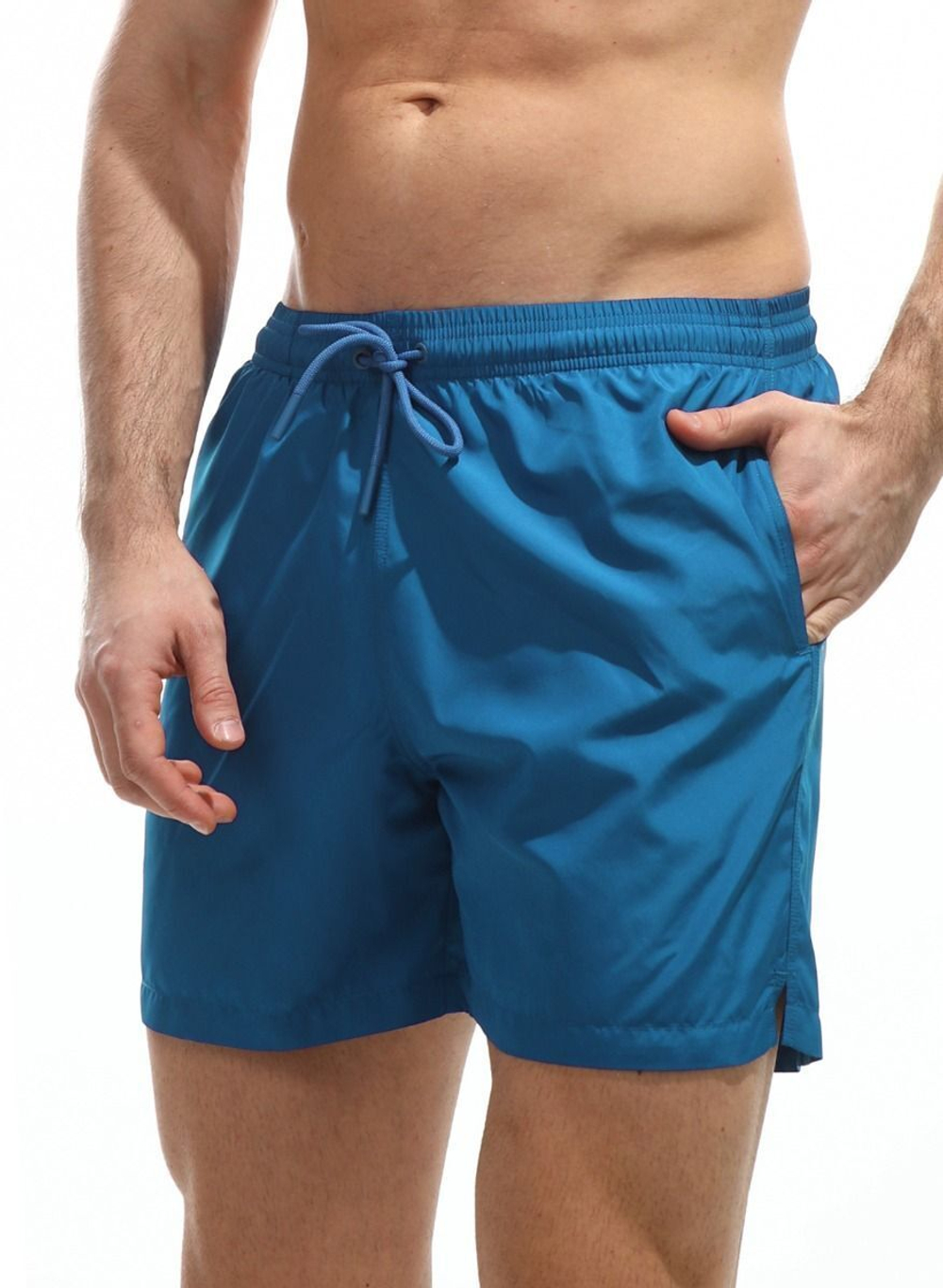 Мужские пляжные шорты +size (Размер: 5X) (Цвет: голубой)