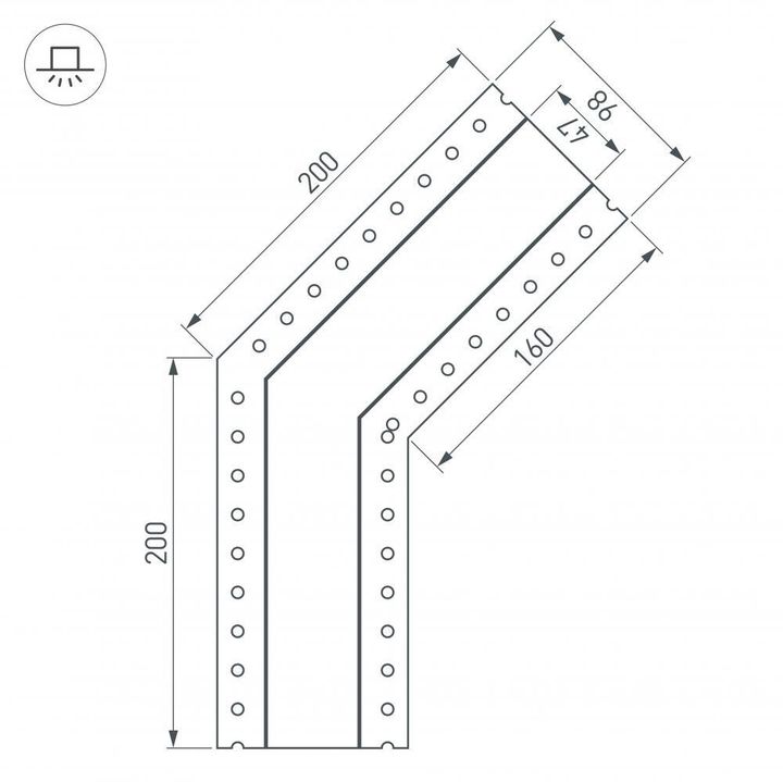 Коннектор угловой Arlight SL-Linia45-Fantom-135 030102